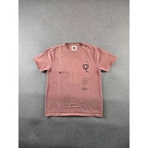 Akashi-Kama x‎ Moon Collective T Shirt Mens Small Rust Clay Cosmic Exhibit 02